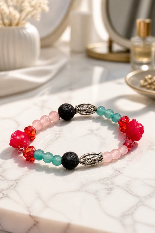 Sacred Bloom Collection: Sacred Bloom - Divine Grace - Pink & Teal